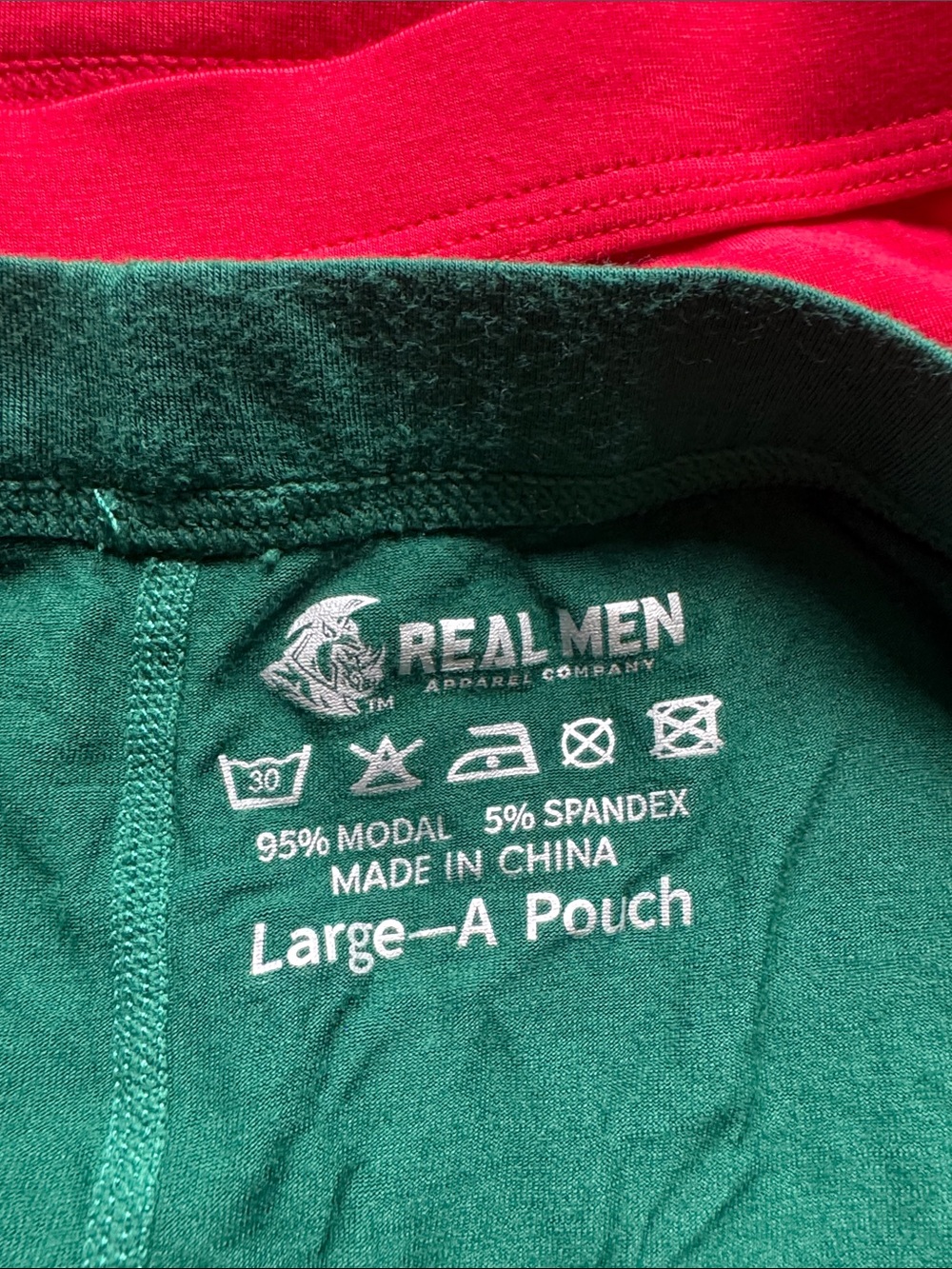 Classic Men's Boxer Briefs - Green, Red, Light Blue - Picture 2 of 2